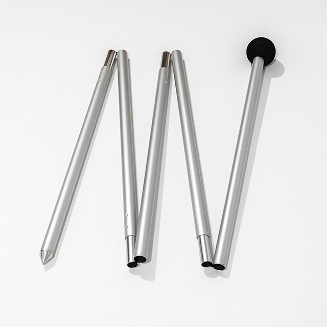 6061 Aluminium Aloi 19x2m Tiang Kanopi Boleh Laras dengan Kepala Bola EVA - Rod Penyokong Khemah Pantai Tugas Berat untuk Perkhemahan, Halaman Belakang, Teduh Luaran